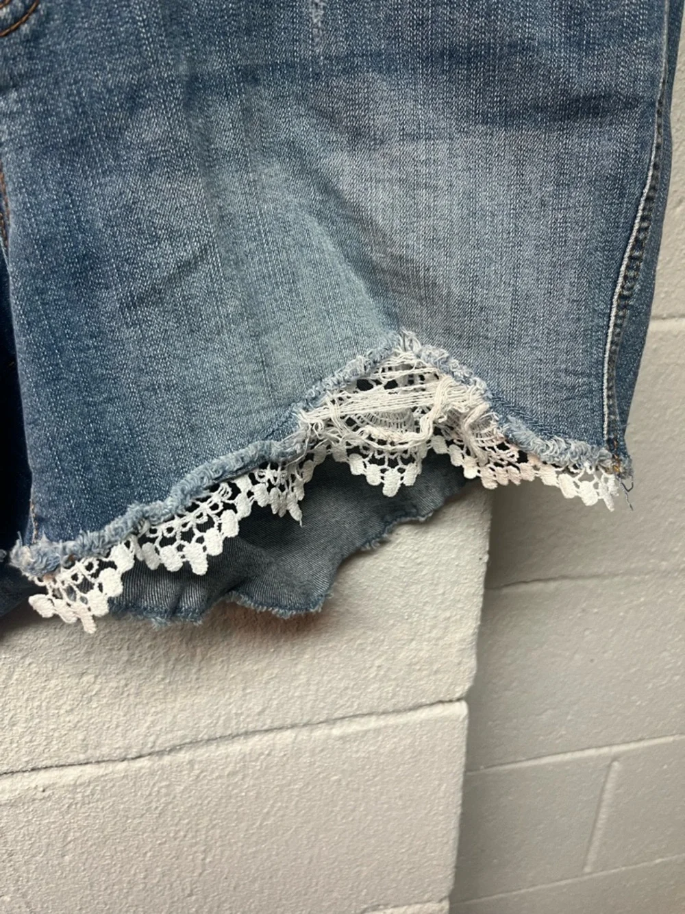 torrid Blue Denim Shorts with Contrast Stitching - Picture 2 of 5